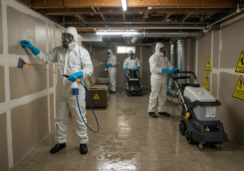 Basement Moisture Removal and Structural Drying process in Prior Lake, MN